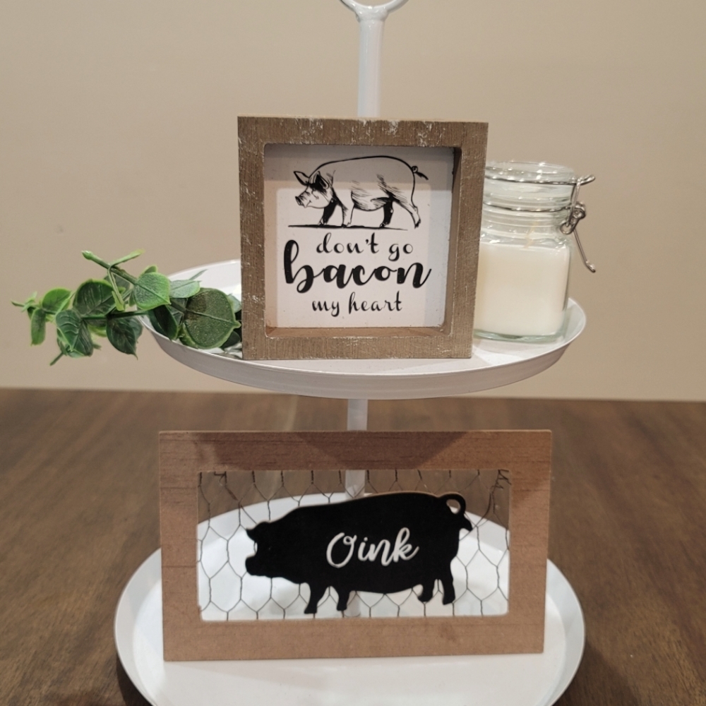 Tiered tray decor